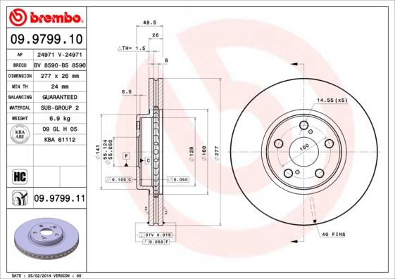 Breco BV 8590 - Тормозной диск avtokuzovplus.com.ua