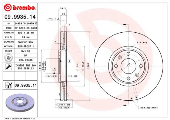 Breco BS 8598 - Тормозной диск avtokuzovplus.com.ua