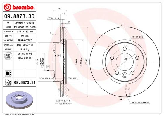 Breco BS 8605 - Тормозной диск avtokuzovplus.com.ua