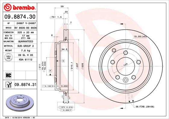 Breco BS 8606 - Гальмівний диск autocars.com.ua