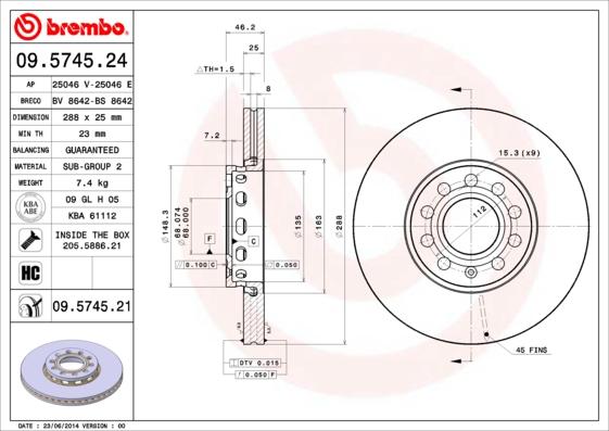 Breco BS 8642 - Гальмівний диск autocars.com.ua