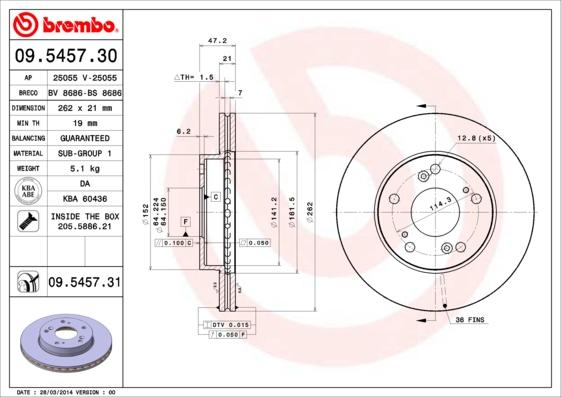 Breco BS 8686 - Тормозной диск avtokuzovplus.com.ua