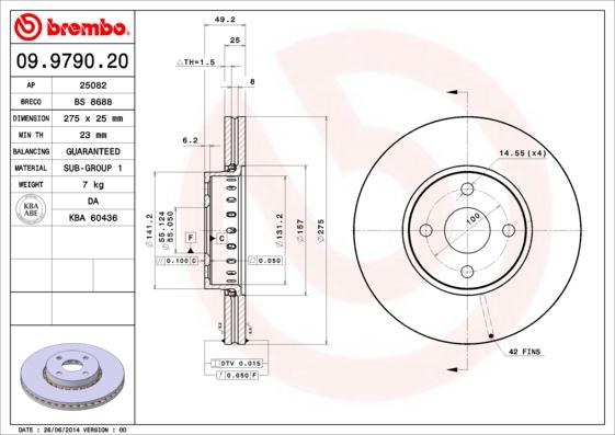 Breco BS 8688 - Гальмівний диск autocars.com.ua