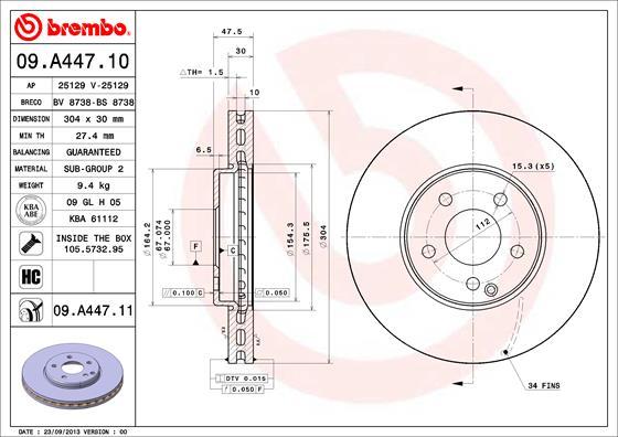 Breco BS 8738 - Гальмівний диск autocars.com.ua