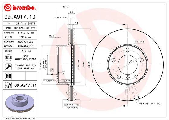 Breco BS 8781 - Гальмівний диск autocars.com.ua