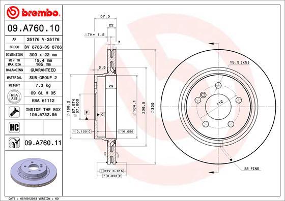 Breco BV 8786 - Тормозной диск avtokuzovplus.com.ua