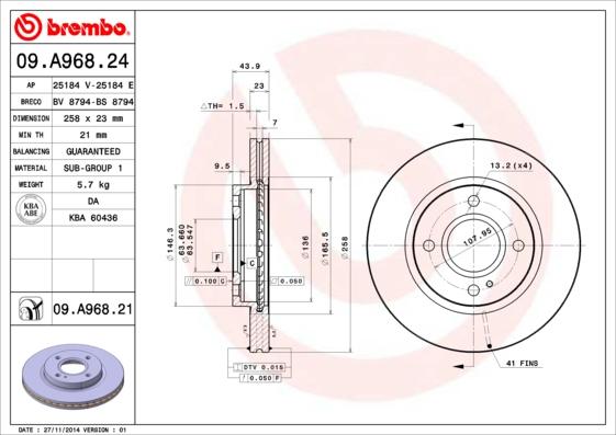 Breco BS 8794 - Тормозной диск avtokuzovplus.com.ua