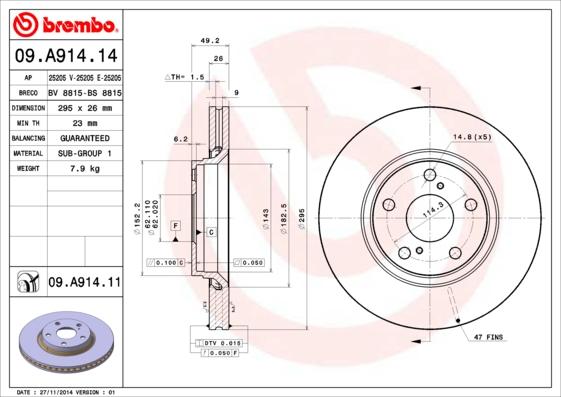 Breco BS 8815 - Тормозной диск avtokuzovplus.com.ua