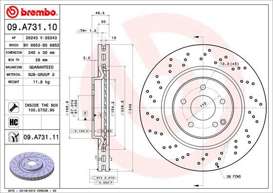 Breco BS 8853 - Тормозной диск avtokuzovplus.com.ua