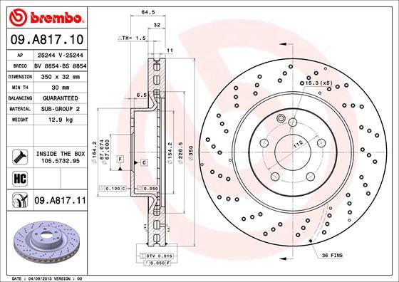 Breco BS 8854 - Тормозной диск avtokuzovplus.com.ua