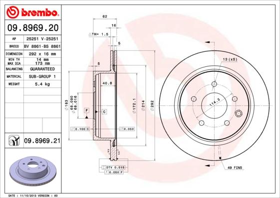 Breco BS 8861 - Гальмівний диск autocars.com.ua