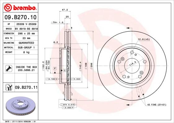 Breco BS 8919 - Тормозной диск avtokuzovplus.com.ua