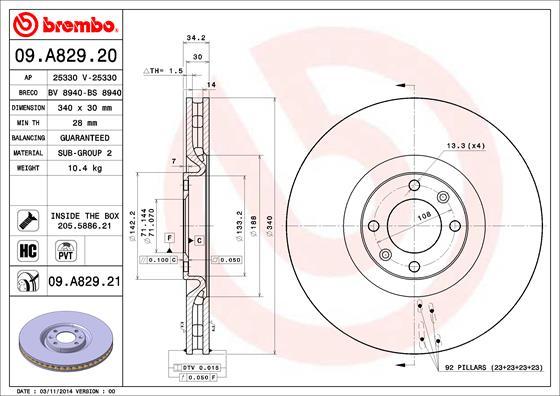 Breco BS 8940 - Гальмівний диск autocars.com.ua