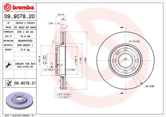 Breco BS 8952 - Тормозной диск autodnr.net