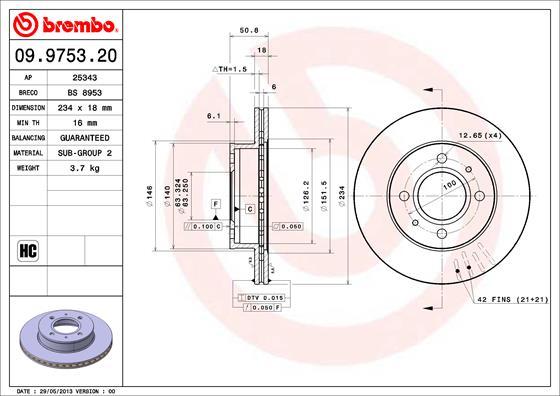 Breco BS 8953 - Тормозной диск avtokuzovplus.com.ua