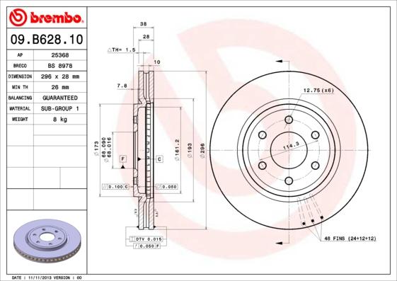 Breco BS 8978 - Тормозной диск avtokuzovplus.com.ua