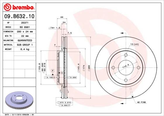 Breco BS 8981 - Гальмівний диск autocars.com.ua