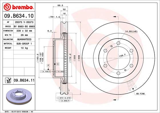 Breco BV 8983 - Тормозной диск avtokuzovplus.com.ua