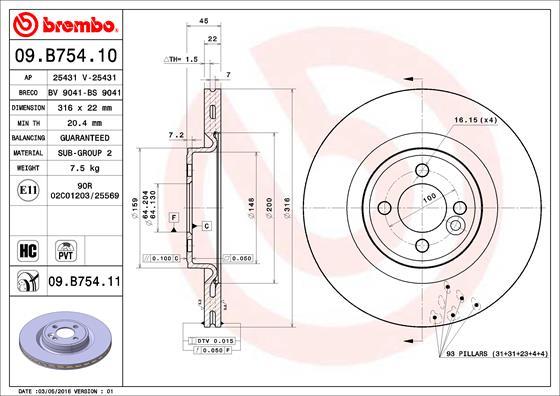 Breco BV 9041 - Тормозной диск avtokuzovplus.com.ua