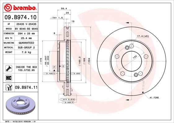 Breco BS 9045 - Гальмівний диск autocars.com.ua