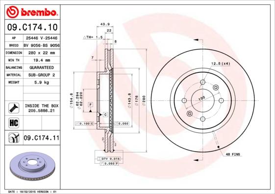 Breco BV 9056 - Тормозной диск avtokuzovplus.com.ua