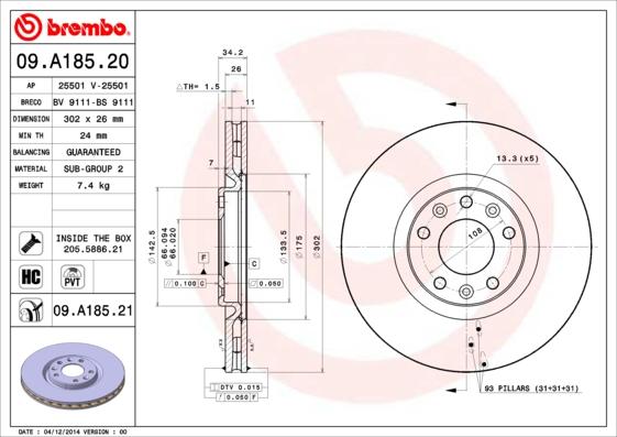 Breco BS 9111 - Тормозной диск avtokuzovplus.com.ua