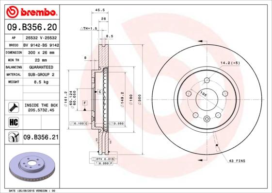 Breco BS 9142 - Гальмівний диск autocars.com.ua