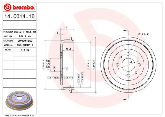 Breco BT 1165 - Тормозной барабан avtokuzovplus.com.ua