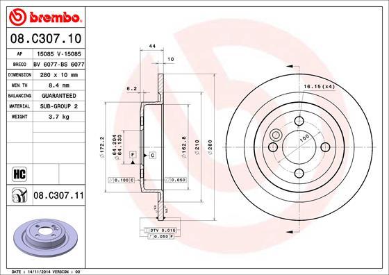 Breco BV 6077 - Тормозной диск avtokuzovplus.com.ua