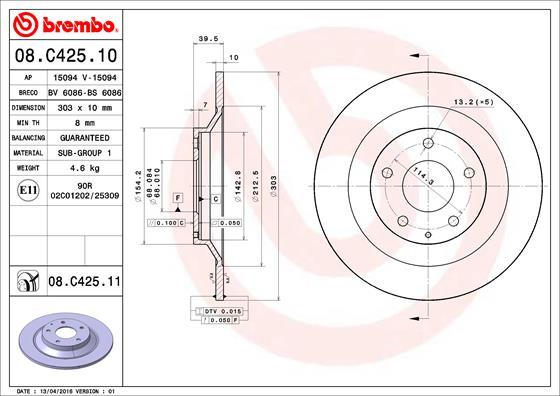 Breco BV 6086 - Тормозной диск avtokuzovplus.com.ua