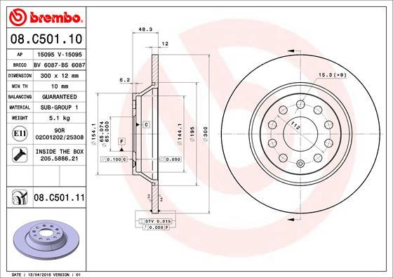 Breco BV 6087 - Тормозной диск avtokuzovplus.com.ua