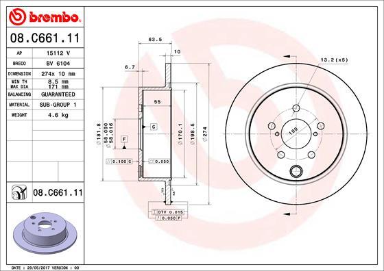 Breco BV 6104 - Тормозной диск avtokuzovplus.com.ua