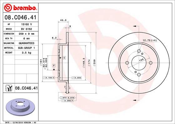 Breco BV 6152 - Тормозной диск autodnr.net