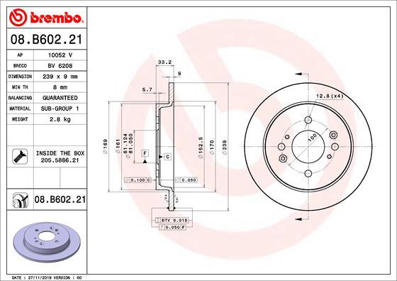 Breco BV 6208 - Тормозной диск avtokuzovplus.com.ua