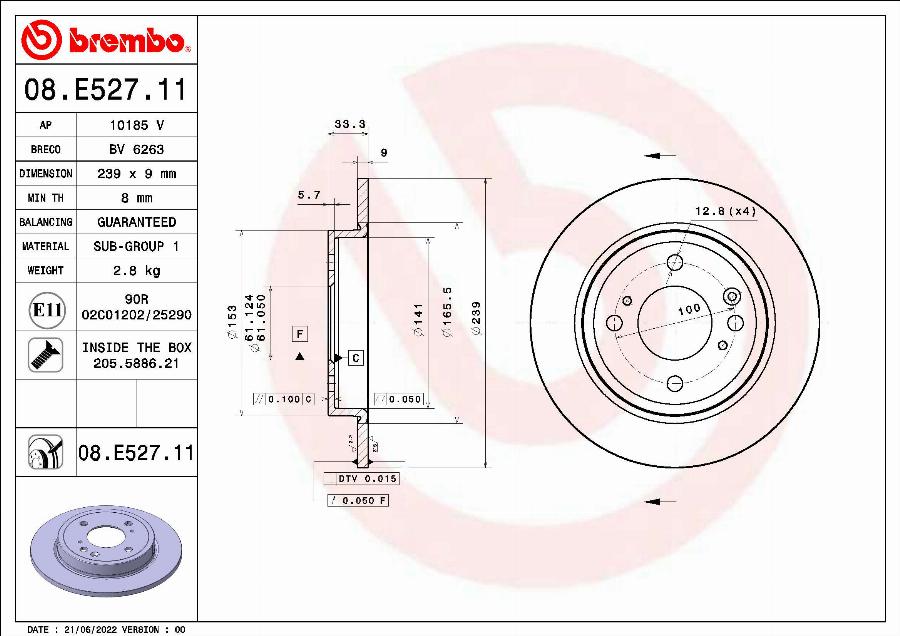 Breco BV 9630 - Тормозной диск avtokuzovplus.com.ua