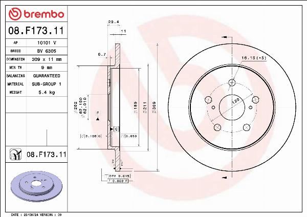 Breco BV 6305 - Гальмівний диск autocars.com.ua