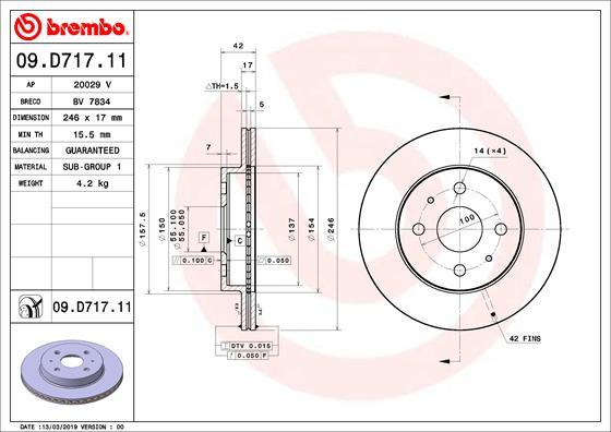 Breco BV 7834 - Тормозной диск avtokuzovplus.com.ua