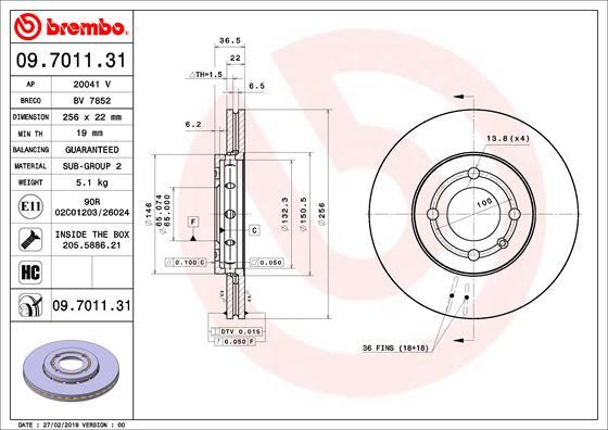 Breco BV 7852 - Тормозной диск avtokuzovplus.com.ua