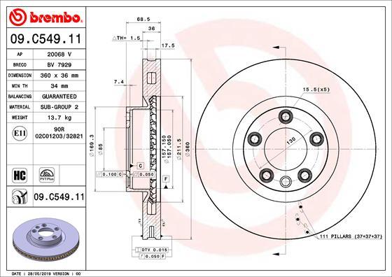 Breco BV 7929 - Гальмівний диск autocars.com.ua