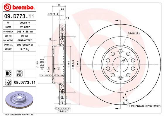 Breco BV 8007 - Гальмівний диск autocars.com.ua