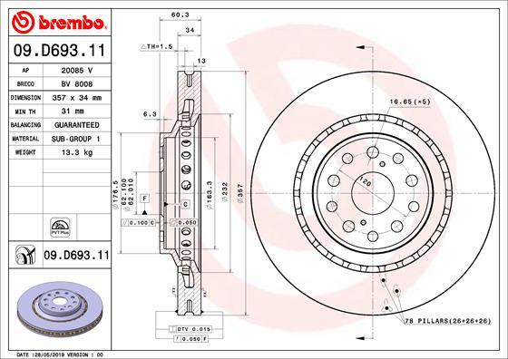 Breco BV 8008 - Тормозной диск avtokuzovplus.com.ua