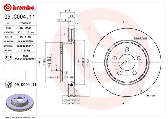 Breco BV 8022 - Тормозной диск avtokuzovplus.com.ua