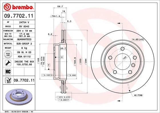 Breco BV 8342 - Гальмівний диск autocars.com.ua