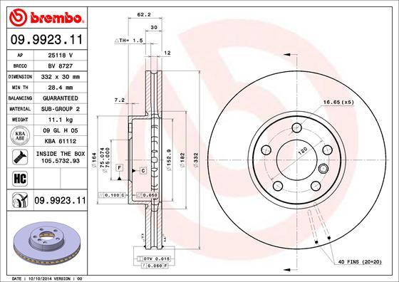 Breco BV 8727 - Тормозной диск avtokuzovplus.com.ua