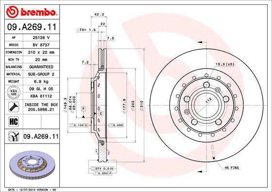 Breco BV 8737 - Тормозной диск avtokuzovplus.com.ua