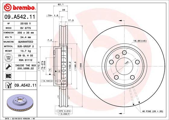 Breco BV 8775 - Гальмівний диск autocars.com.ua