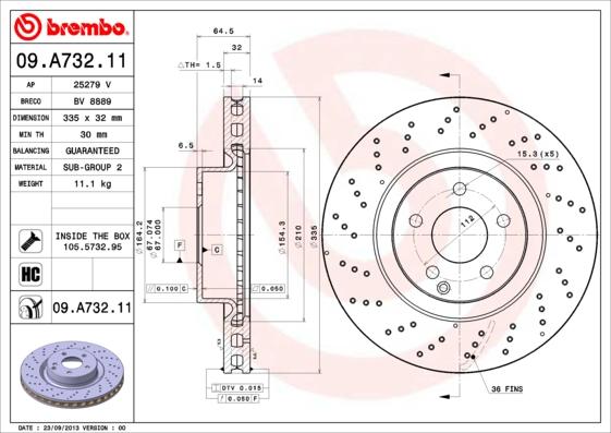 Breco BV 8889 - Тормозной диск avtokuzovplus.com.ua