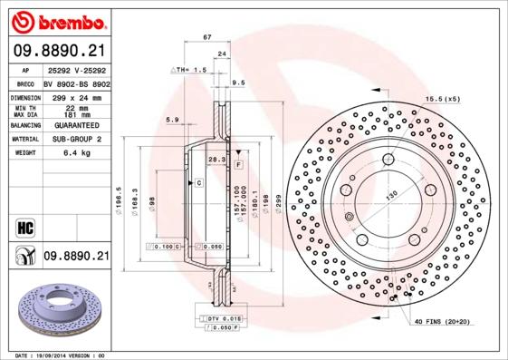 Breco BV 8902 - Гальмівний диск autocars.com.ua