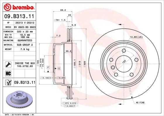 Breco BV 8923 - Тормозной диск avtokuzovplus.com.ua