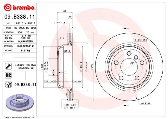 Breco BV 8925 - Гальмівний диск autocars.com.ua